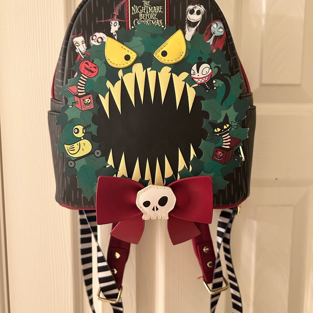 Disney Nightmare Before Christmas Backpack with Red Accents
